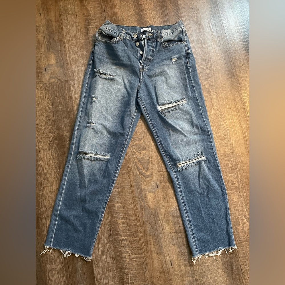 Forever 21 mom ripped full length mom jeans
